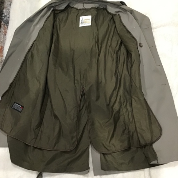 New Without Tags London Fog Men Size 42 Short Westwood Gray Trench Coat Classic - Picture 12 of 12
